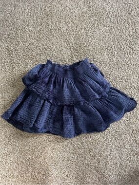 aerie navy blue tiered mini skirt